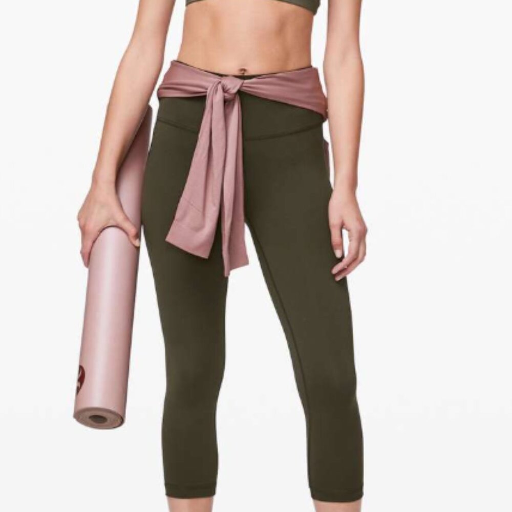 Lululemon Wunder Under Crop (High-Rise) *Full-On Luxtreme 21" Dark Olive